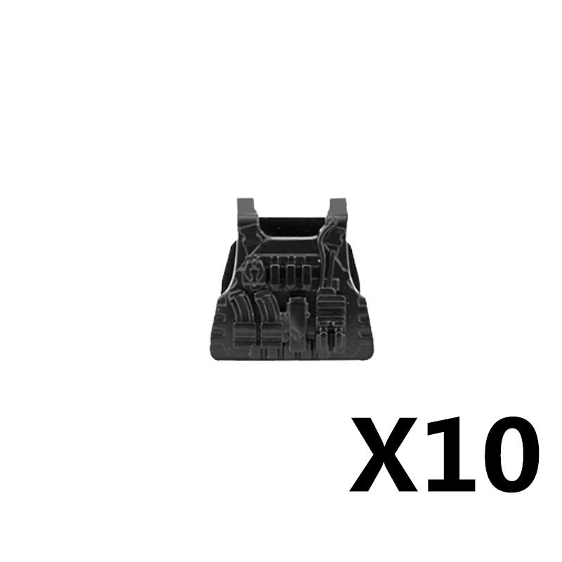 MOC Militärfigur Zubehör Bausteine Alpha SWAT Helm Weste Rucksack Knieschoner Nachtsichtgeräte Steine Spielzeug K017