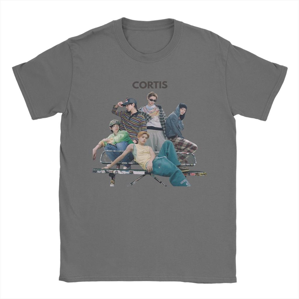 Cortis Group T-Shirt Unisex Baumwollkleidung Retro Rundhals Kurzarm