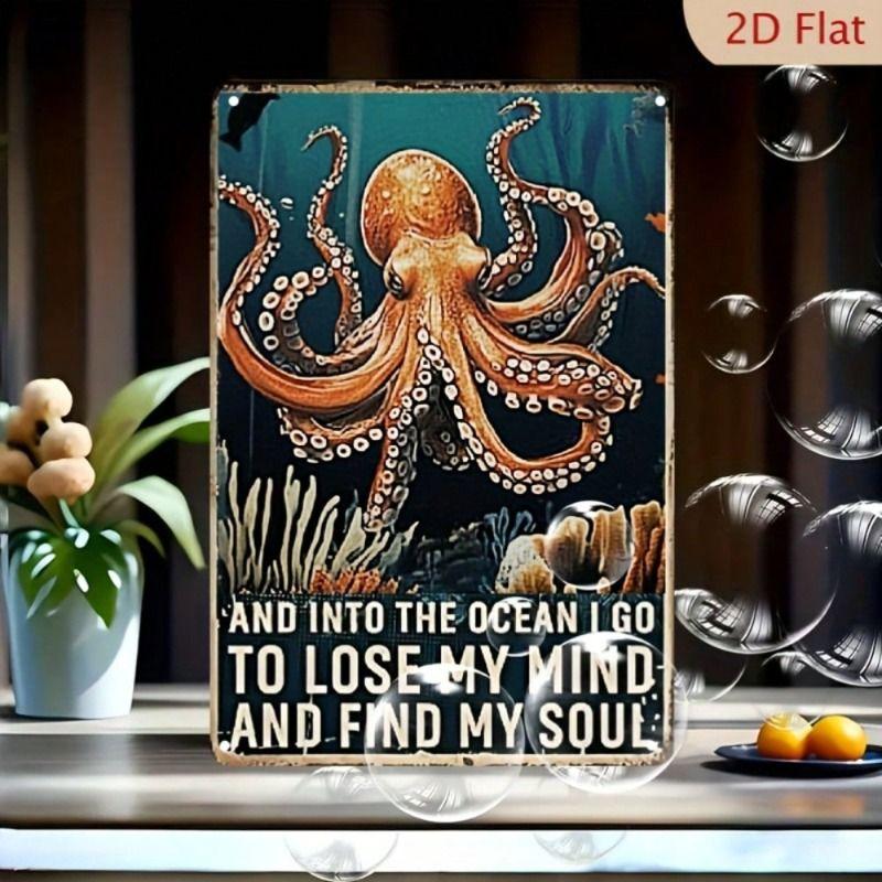 Retro Metal Tin Sign Wall Art Decor for Living Room Bedroom Office