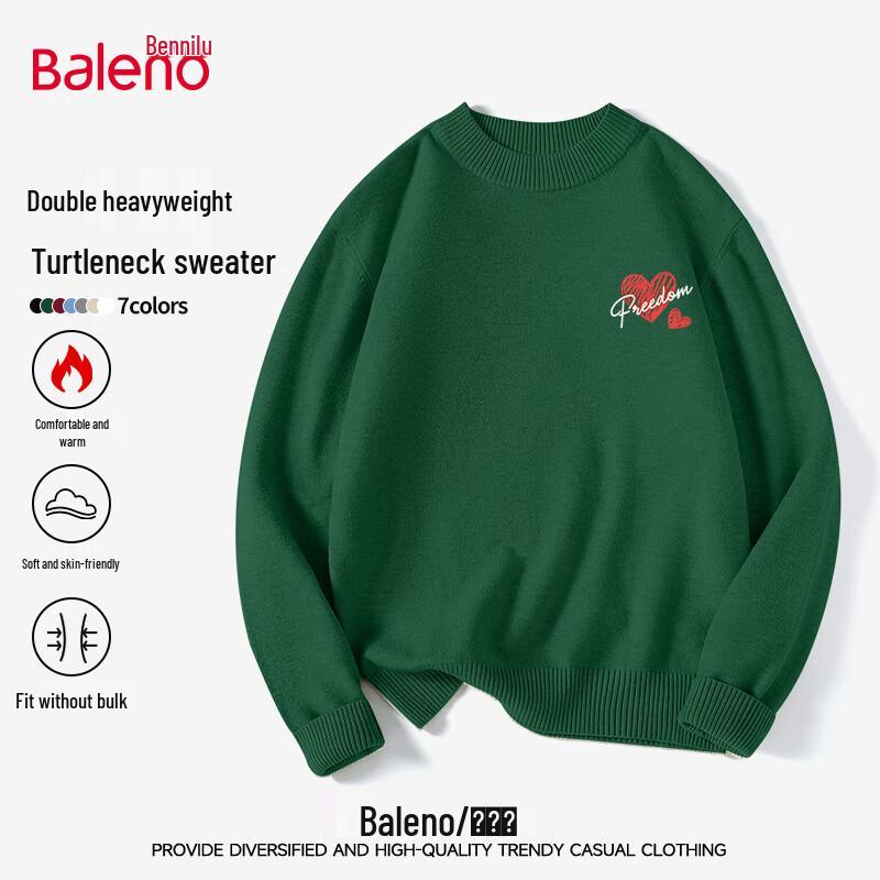 

Baleno Men s Half-High Collar Knit Sweater XL