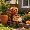 Acrylic 2D Flat Halloween Pumpkin Man Outdoor Durable Waterproof Superior Quality Holding an Axe Decorations Stakes