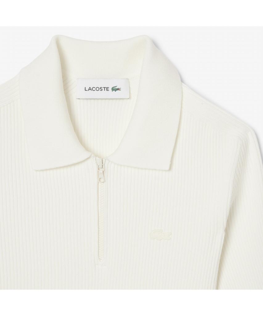 Lacoste Women'S 3D Rib Knit Short Sleeve Polo Dress Ef5803-55N 70V