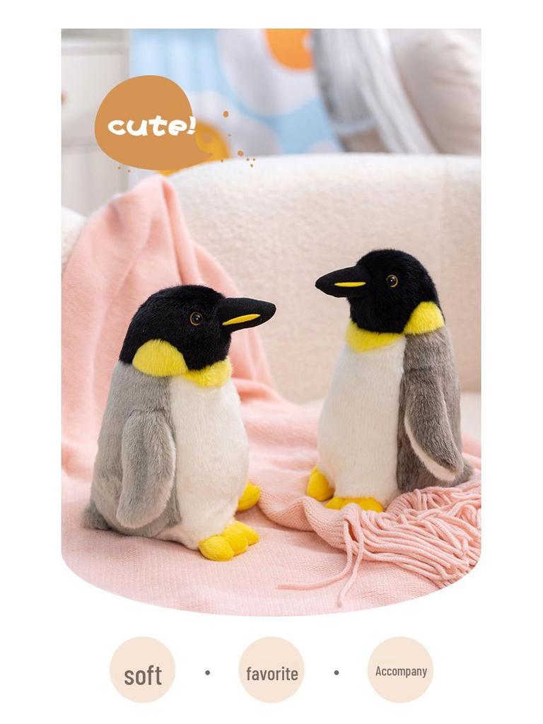 Yellow Penguin Plush Toy & Pillow for Children - Cognitive Ornament & Gift