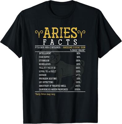 NEW LIMITED! Aries Facts Zodiac Sign Horoscope Tee - MADE IN USA
