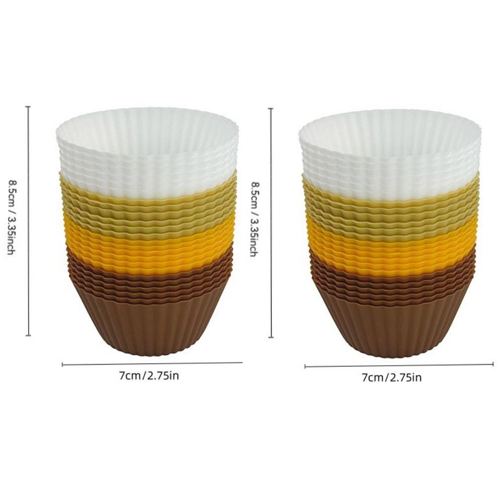 48Pcs DIY Non-stick Cupcake Holders Creative Food Baking Mold Muffin Cupcake Mold  Kitchen Bakeware