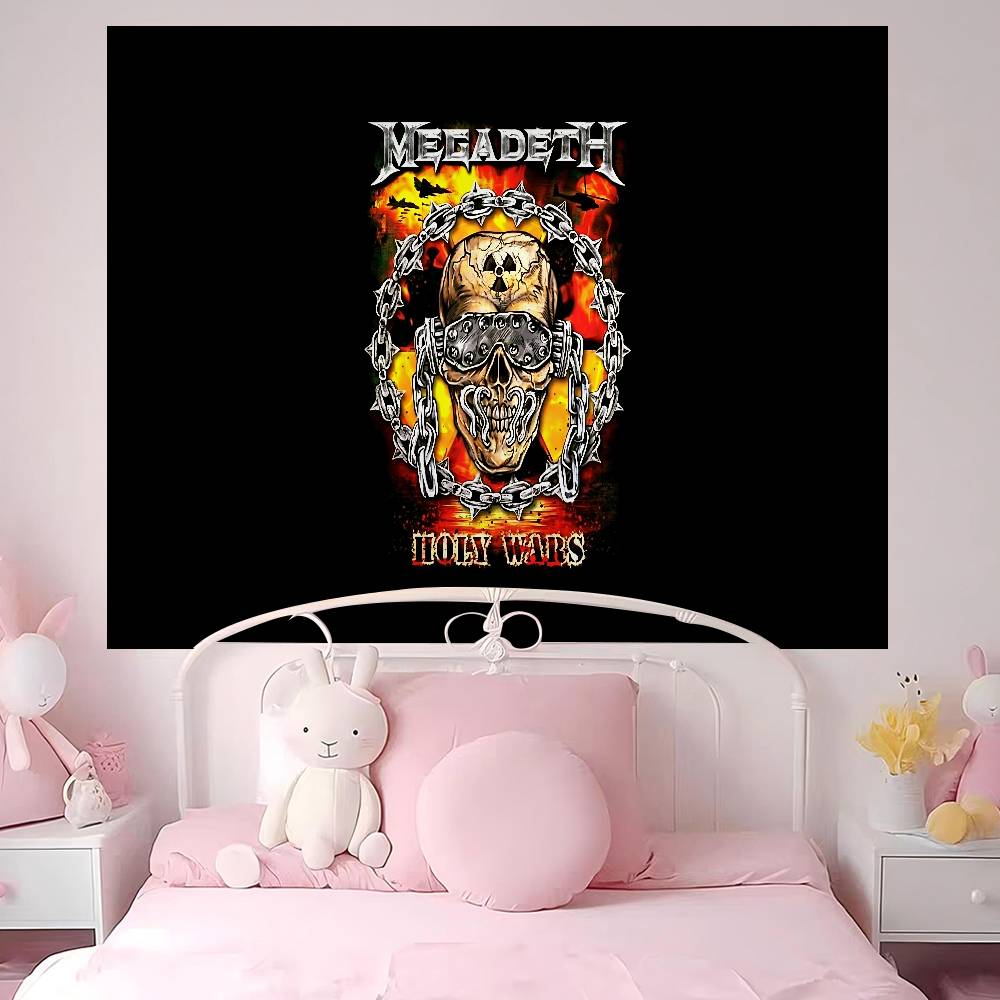 Rock Band Megadeths Hippie Wall Hanging Tapestries Bohemian Wall Tapestries Mandala INS Home Decor