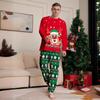 New Christmas Family Matching Outfits Cartoon Printed Santa Christmas Pyjamas Set Soft Deer Top+Pants Dad Mom