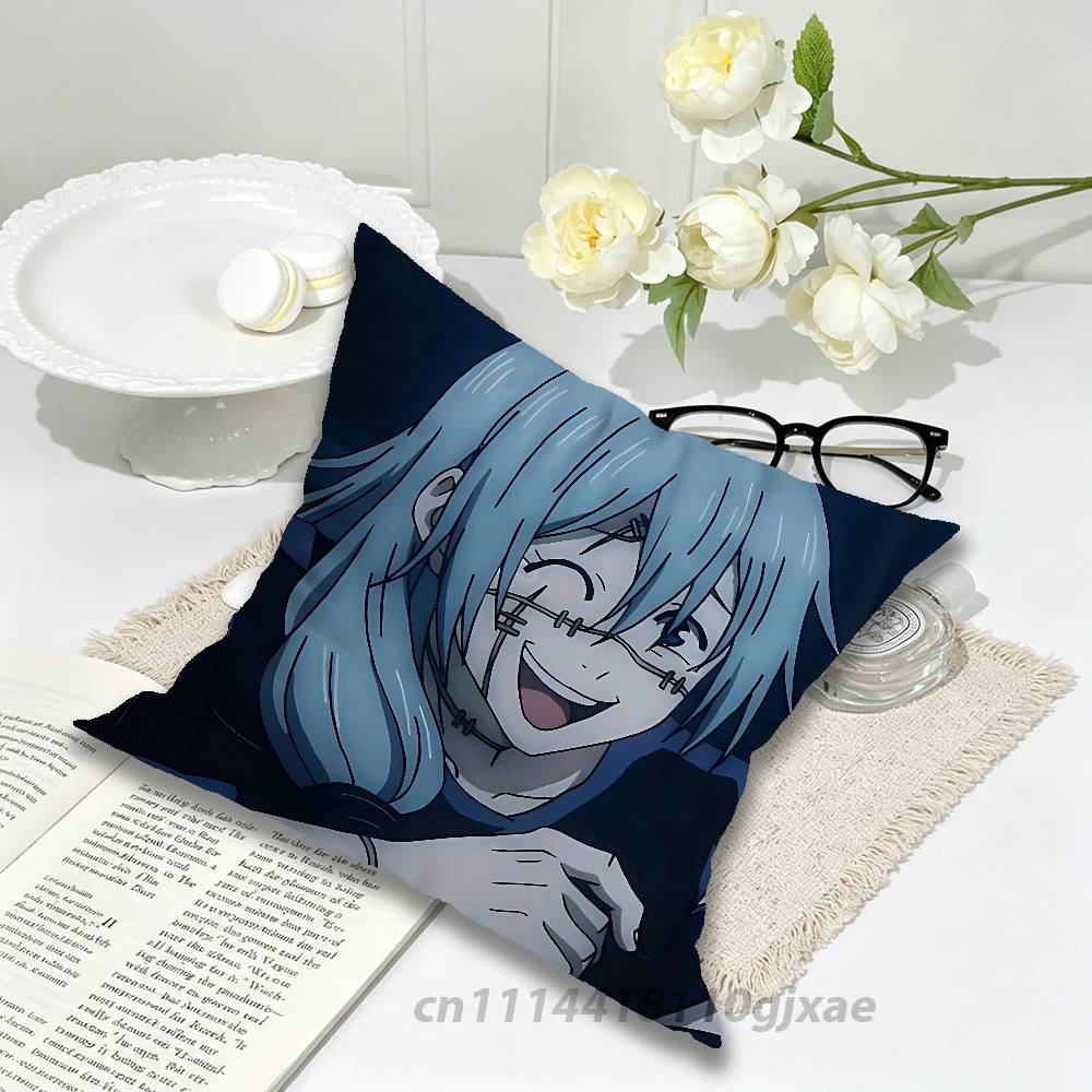 Jujutsu Kaisen Mahito Pillow Case For Home Bedroom Car Office Decoration Living Room Sofa Cushion Cover Suitable