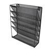 Wall File Organizer 5 Pockets Durable Metal Space Saving Wall Mount Wall File Holder for File Document Notebook