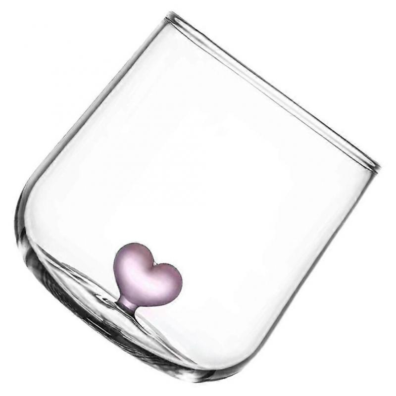 Herz-Dekor Glasbecher Cocktailglas Milchglas Paar Glas Wasserbehälter