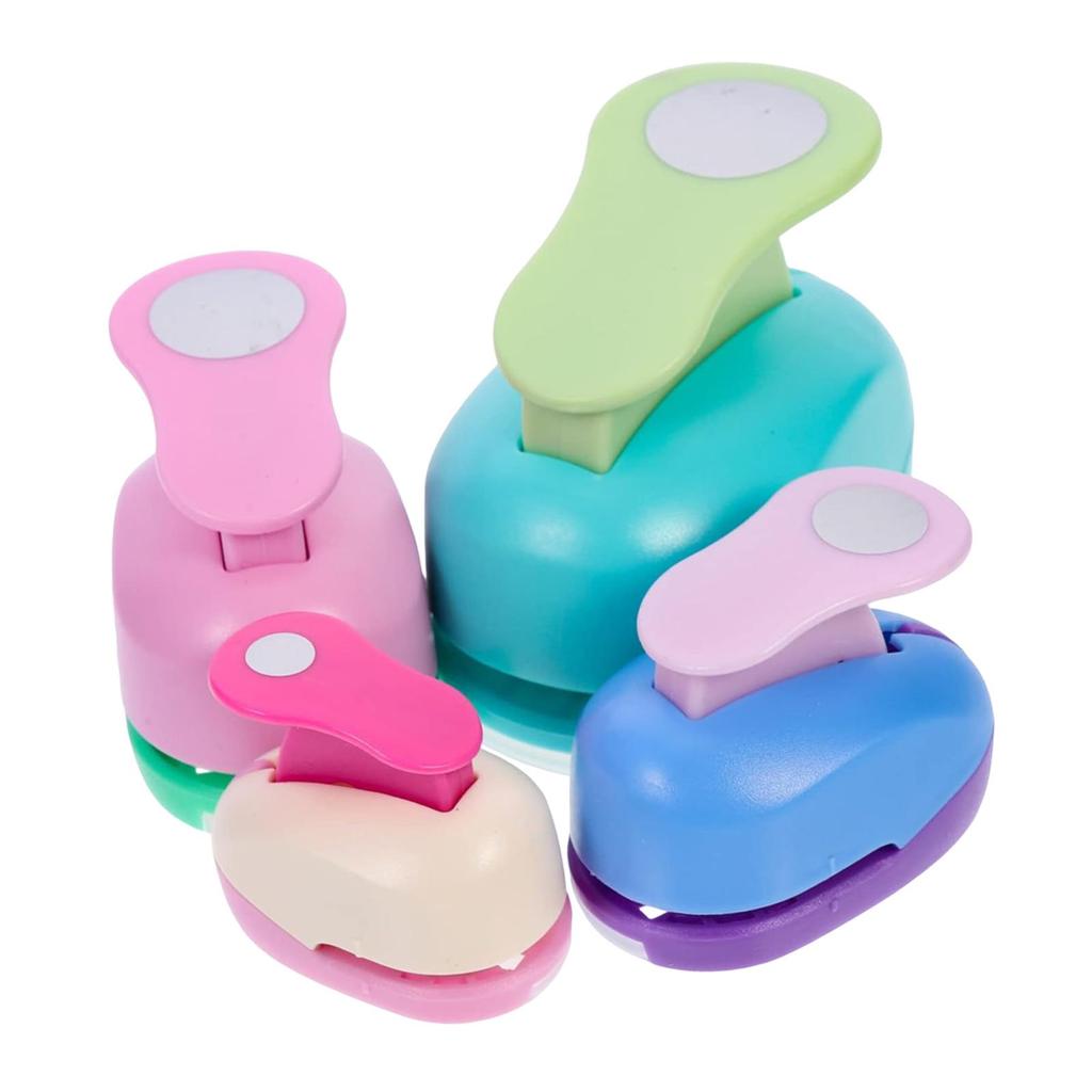 4 Pieces Circle Paper Craft Hole Punch Compact Multifunctional for Office Supplies Greeting
