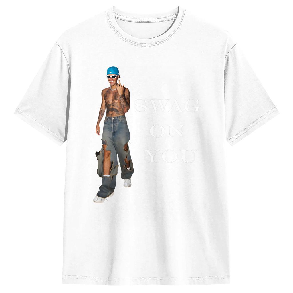 Unisexs JJustins BBiebers SWAG on U TShirts Cotton Clothes Summer Casual Short Sleeve T Shirt Crew Neck Trending Casual Tshirt
