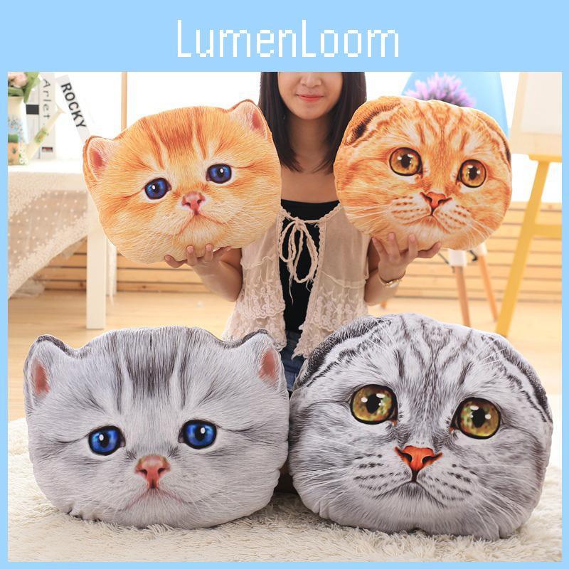 Adorable 3d Cat Head Pillow Perfect Home Decor For Cat Lovers
