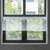 American Lace Short Curtain Pressed Flower European Transparent Through Rod Pocket Partition Half Curtain Small Curtain Curtain Curtain