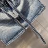 2025 Sommer Trend A-Linien-Rock: Schwere Bohr-Nischen-Design, Damen-Jeans-Shorts mit weitem Bein