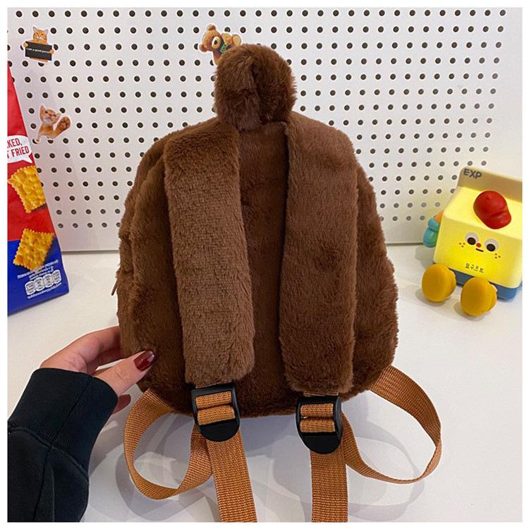 Cross Double Back Rabub Crossbody Change Plush Bag Grab Machine Doll Children's Backpack