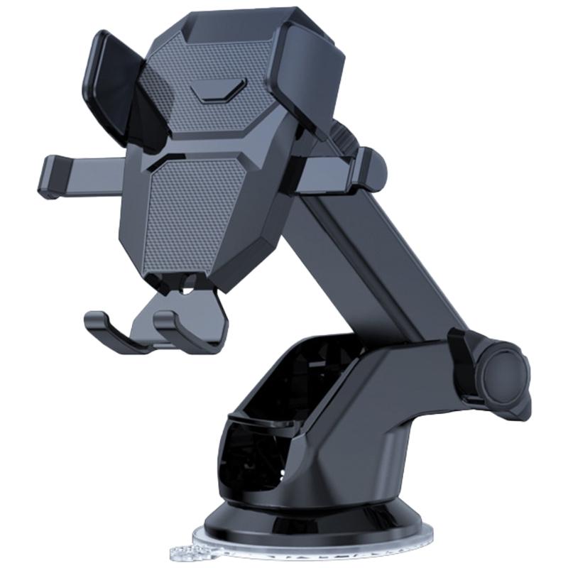 Adjustable Car Phone Holder Cellphone Holder Dashboard Mount Auto Lock Stand Suction Cup Cradle for 4-7inch Phone