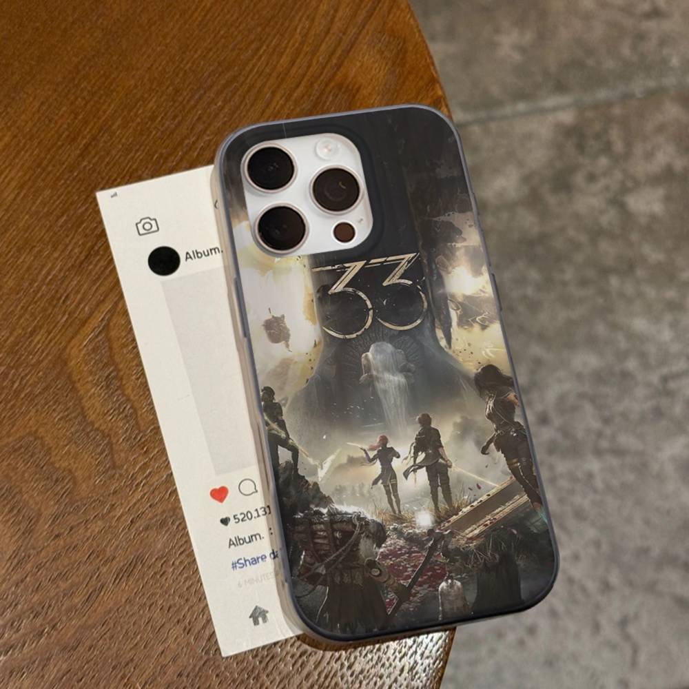RPG Game C-Clair O-Obscur E-Expedition 33 Phone Case For IPhone 17 16 15 14 Plus 13 12 11 Pro Max Pro Wave Corrugated Cover
