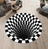 Optische Täuschung Teppich 3D Wirbelmuster Rund Modernes Design Wohnzimmer Schlafzimmer Heimdekoration Teppiche