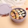 Creative portable silicone folding lunch box for office workers, microwaveable food storage container, storage box, cafeteria lunch box
