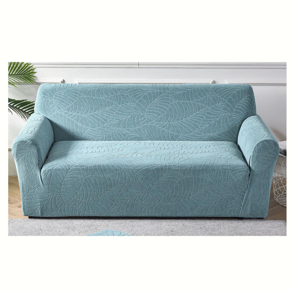 1pc Waterproof Jacquard Sofa Slipcover Elastic Non-slip Large Leaf Sofa Cover for Bedroom Office Living Room Home Decor