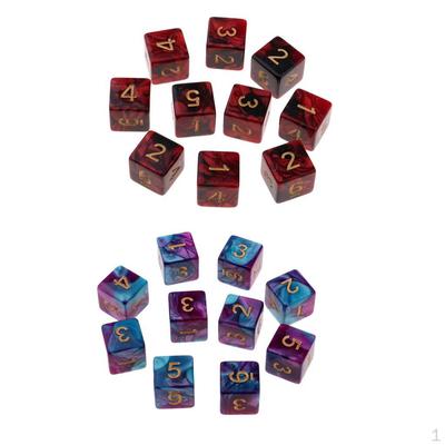 20 Stück 6-seitige Würfel 16 mm für Brettspiele / Mathematikunterricht