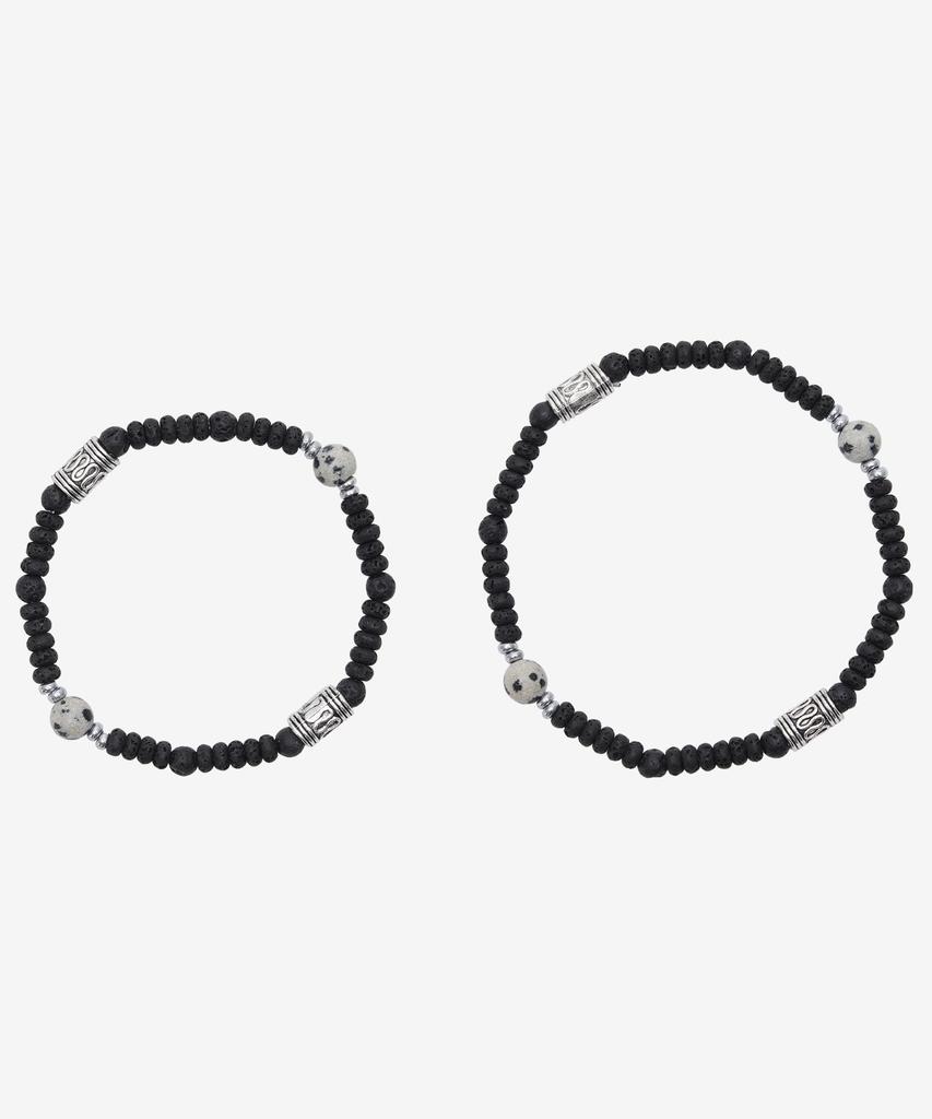 Peanut Loop Basalt Jasper Bracelet Black
