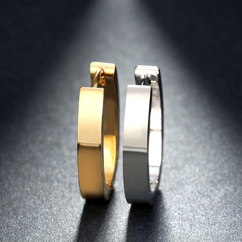 Stainless Steel Earrings Korea Temperament Earrings Titanium Steel Ear Bone Clip