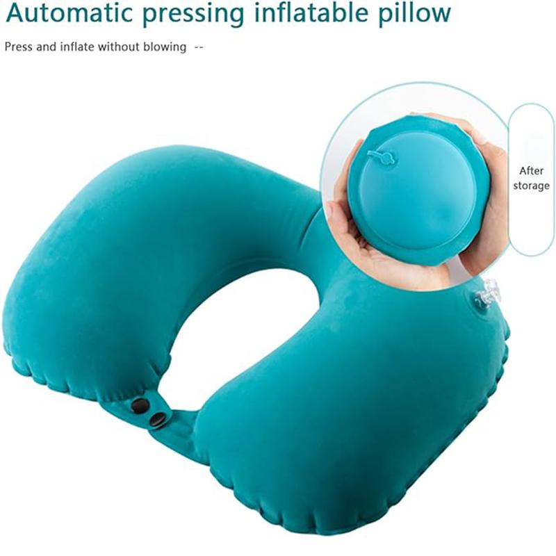 Ultralight Inflatable Travel Camping Pillow Press Inflatable U-Shaped Pillow For Sleeping Outdoor Folding Portable