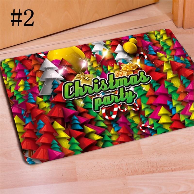 New Non-Slip Bedroom Rug Doormat Kitchen Bathroom Carpet Home Living Room Merry Christmas Carpet