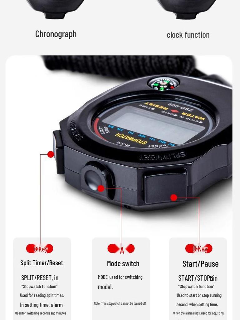 Multifunctional Electronic Stopwatch for Sports, Track, and Swimming - Ideal for Students, Teachers, Coaches, and Referees