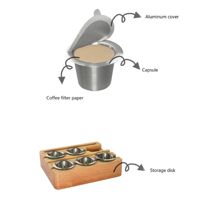 Professional Coffee Pod Replacement For CitiZ D112 C112 C60 C60P Refillable Filter Pod Coffee Pod Aluminum Tamper