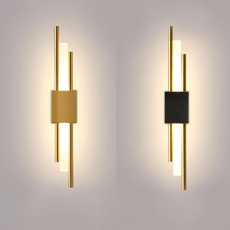Modern Creative Strip Led Wall Lights Minimalist Bedroom Bedside Wall Sconce Led Light Living Room TV Sofa Background Wall Lamp