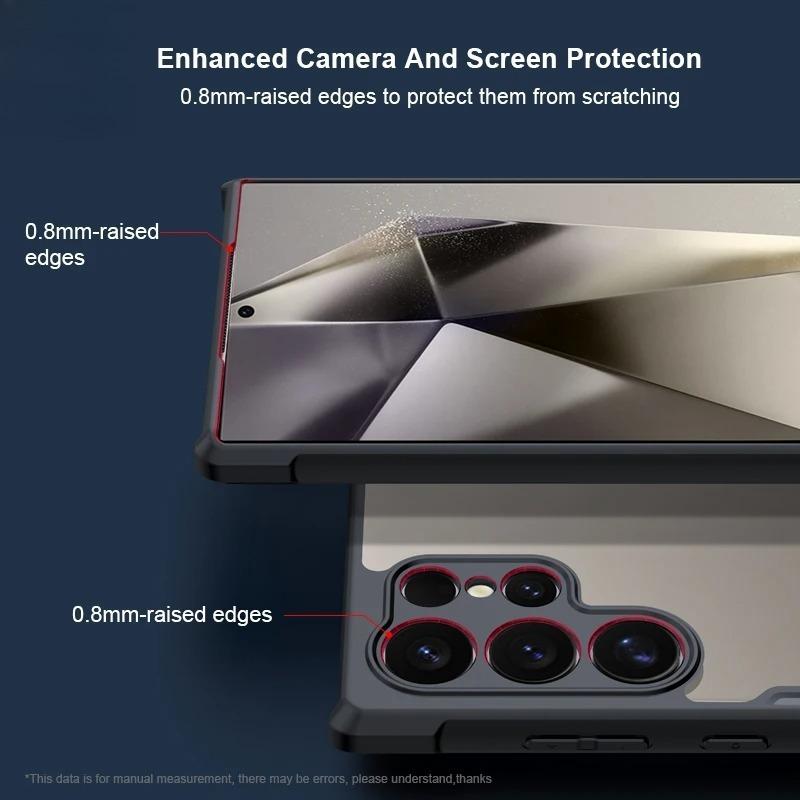 PC+TPU Transparente Magnetische Hülle für Samsung Galaxy S26 Ultra S25 Edge S24 S23 FE Plus Weiche Ecken-Airbag Stoßfeste Abdeckung