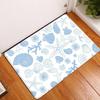 Soft Non-slip Water Absorbent Green Marine Life Seahorse Starfish Seashell Crab Bathroom Kitchen Fresh Mat Rug Carpet Home Decor