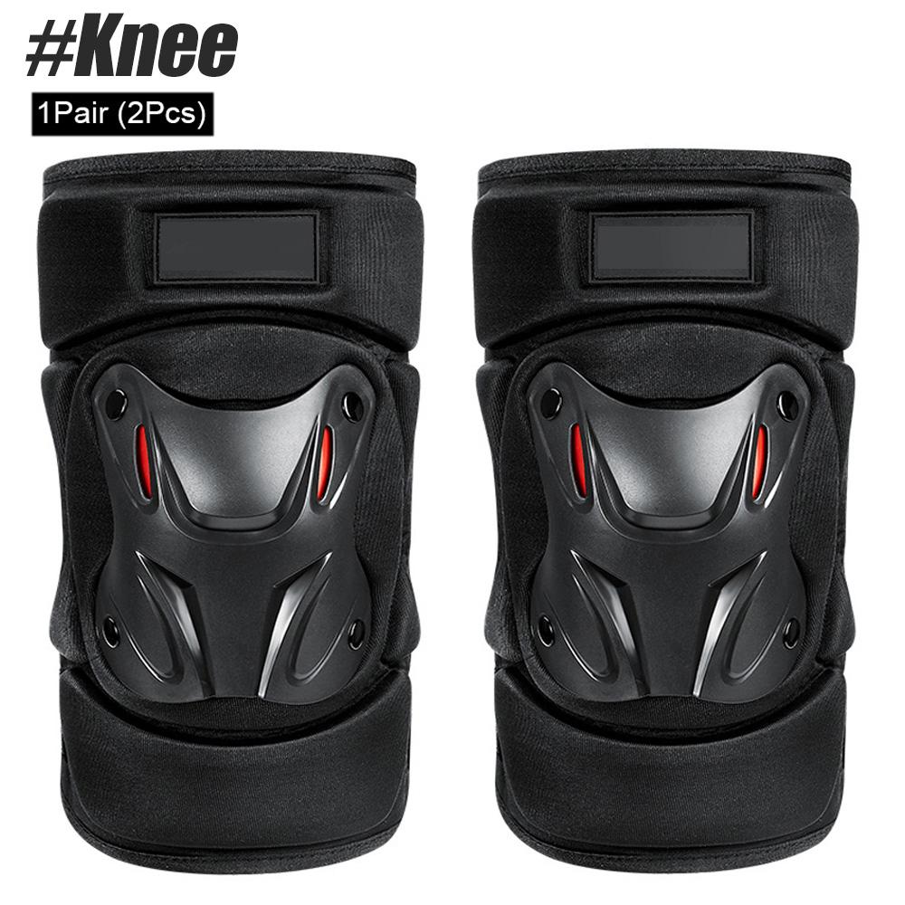 1Pair Motorcycle Knee Elbow Pads Anti-drop and Breathable Racing Off-Road for Outdoor Sports Windproof Knee & Elbow Protection