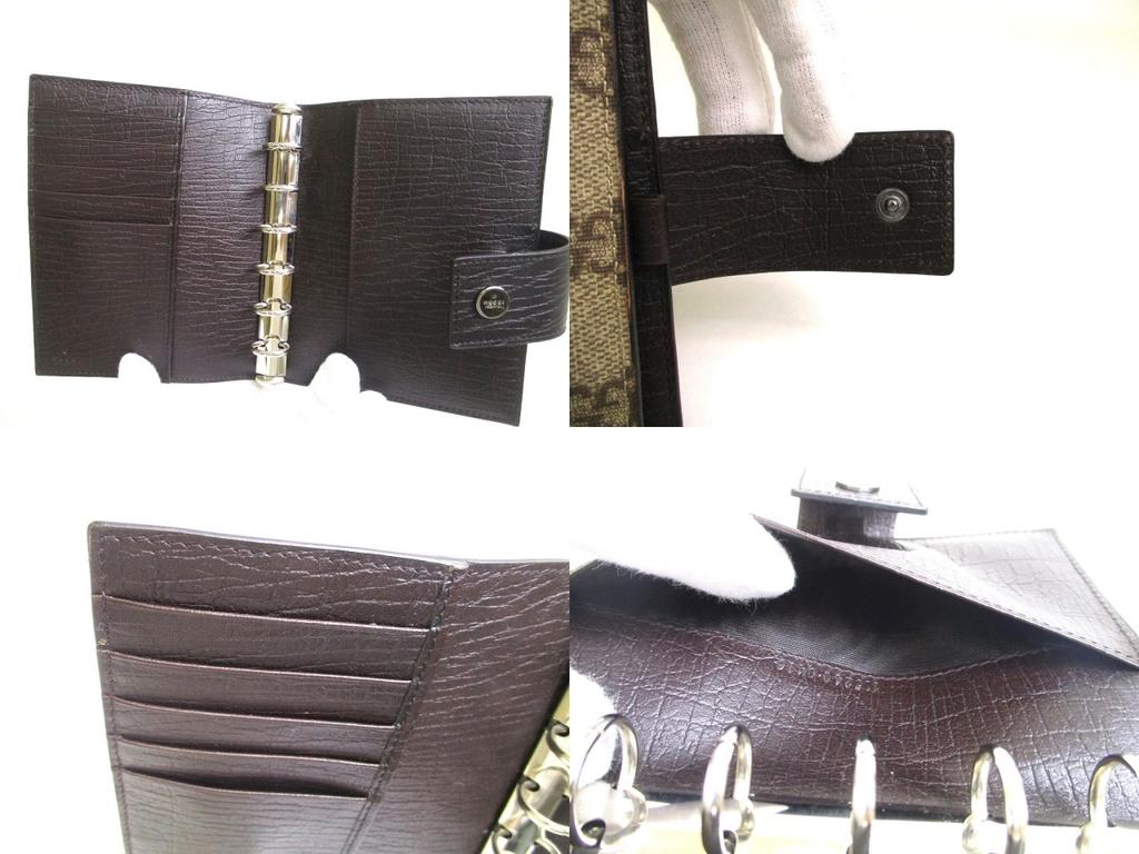 Authentic GUCCI GG Coating Canvas Document Holders Small Size #a668  Open box