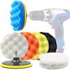 8pcs 3//5/6/7 Inch Buffing Pad Kit Wool Felt Polishing Pad Wheel for Tile Glass Stainless Steel Car Polish Scratche Repair Amagi