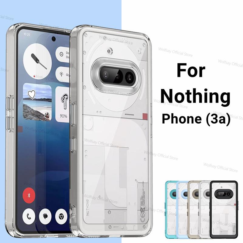 For Nothing Phone 3a Case Nothing Phone 3a Cover Funda Clear PC + TPU Shockproof Slicone Protective Phone Cover Nothing Phone 3a