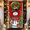 Door Hanging Christmas Door Cover Atmosphere Arrangement Background Santa Claus Banner Old Man Snowman Holiday Props