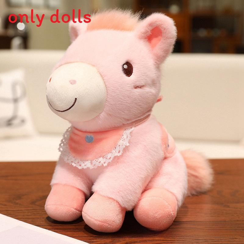 

Plush Horse Toy With Pp Cotton Filling For Year Of The Horse Celebration Gift Idea Pink Pony,25cm