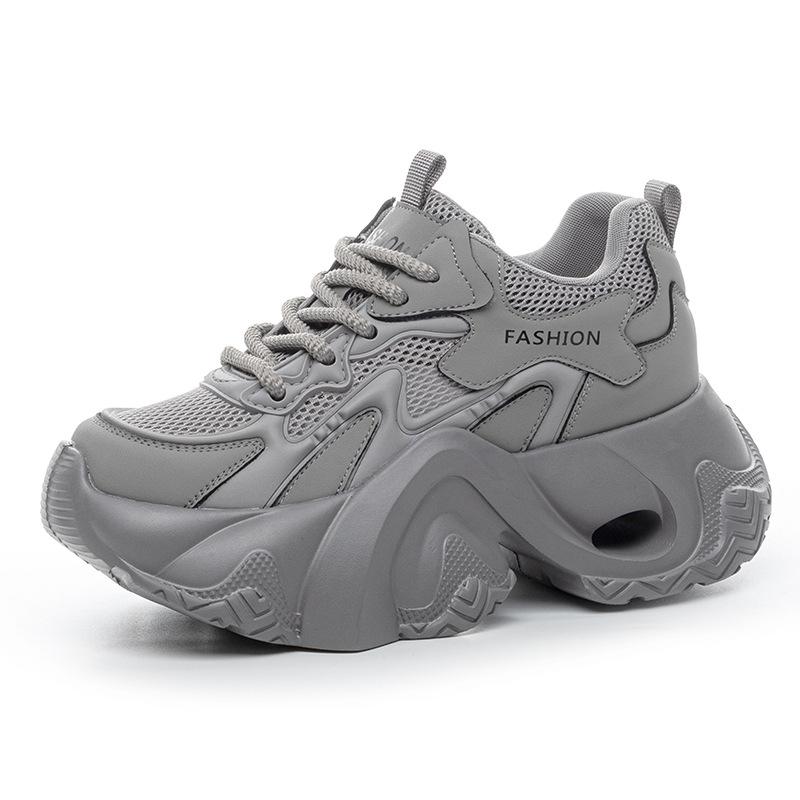 Thick-soled mesh dad shoes summer new thin ultra-light small casual sports shoes