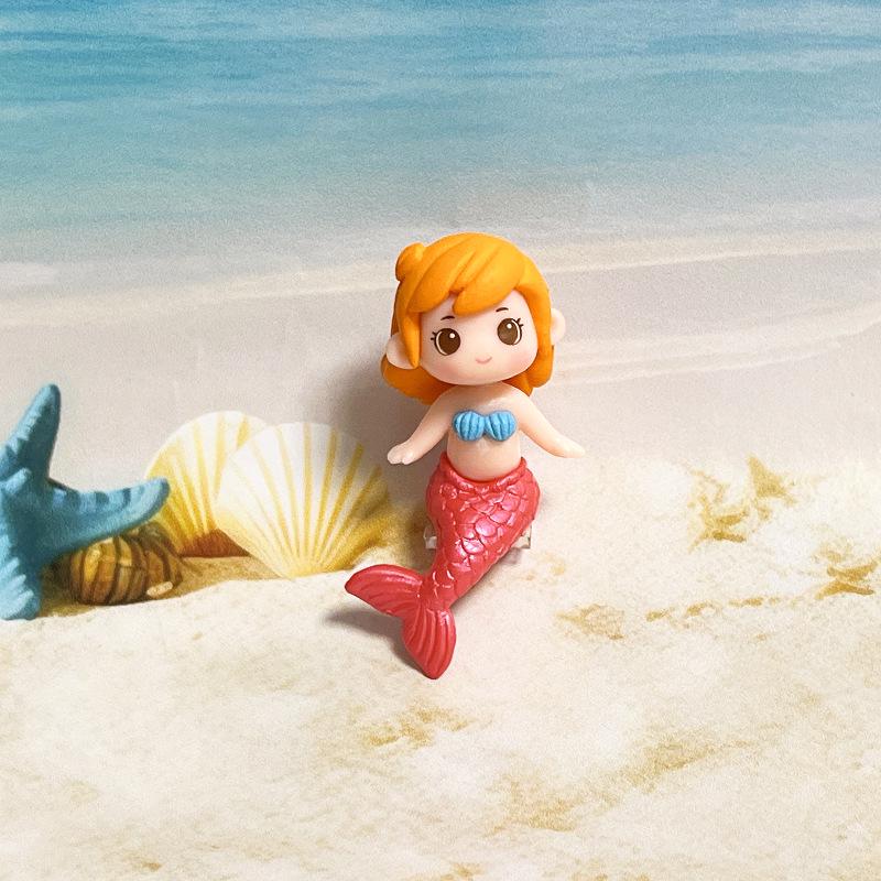 PVC Syrenka Księżniczka Lalka Ozdoba Samochodowa: Mikro krajobraz DIY Kreatywna figurka zabawka