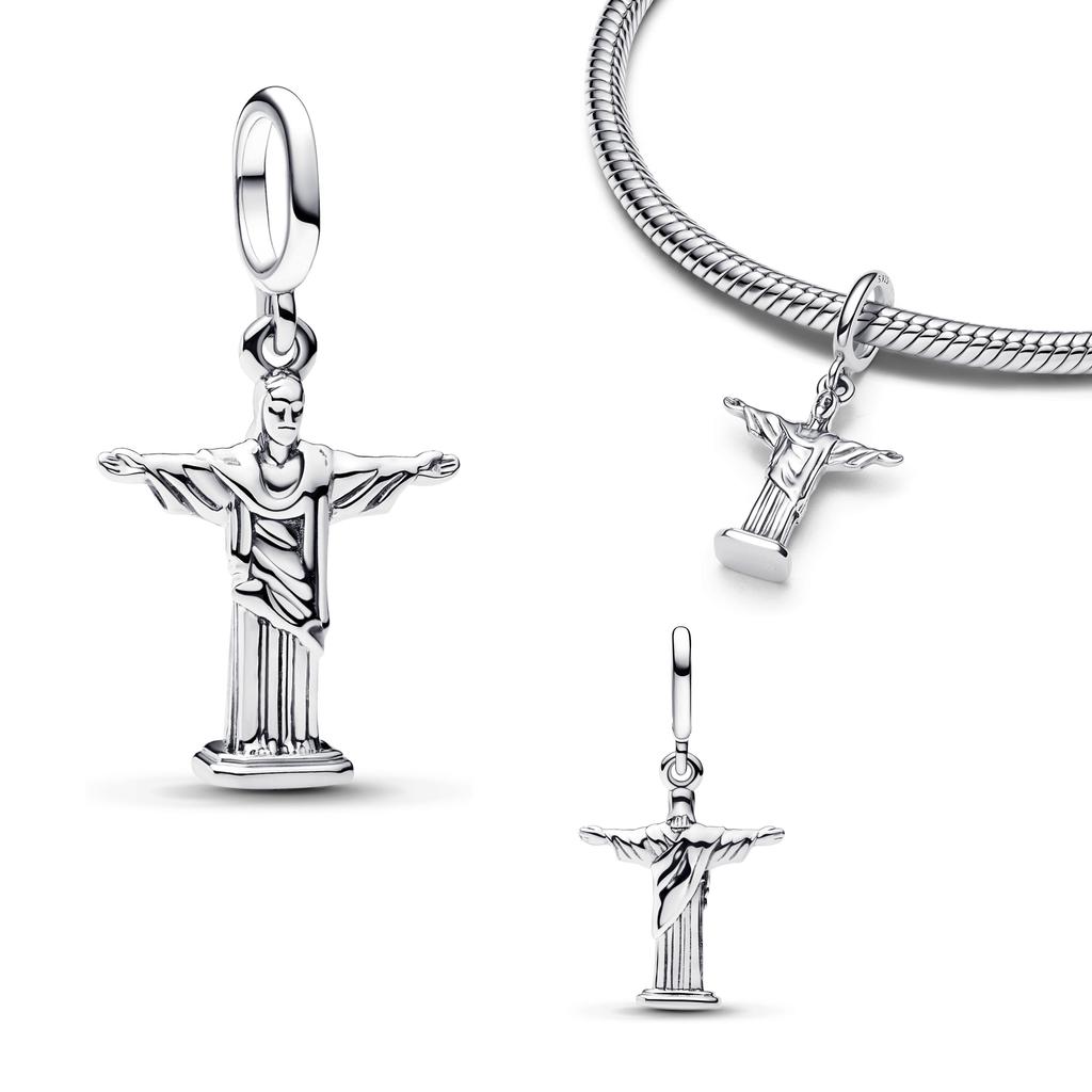 925 Silver Dominican Republic Colombia Flag Charms Beads for Women DIY Jewelry Birthday Gift