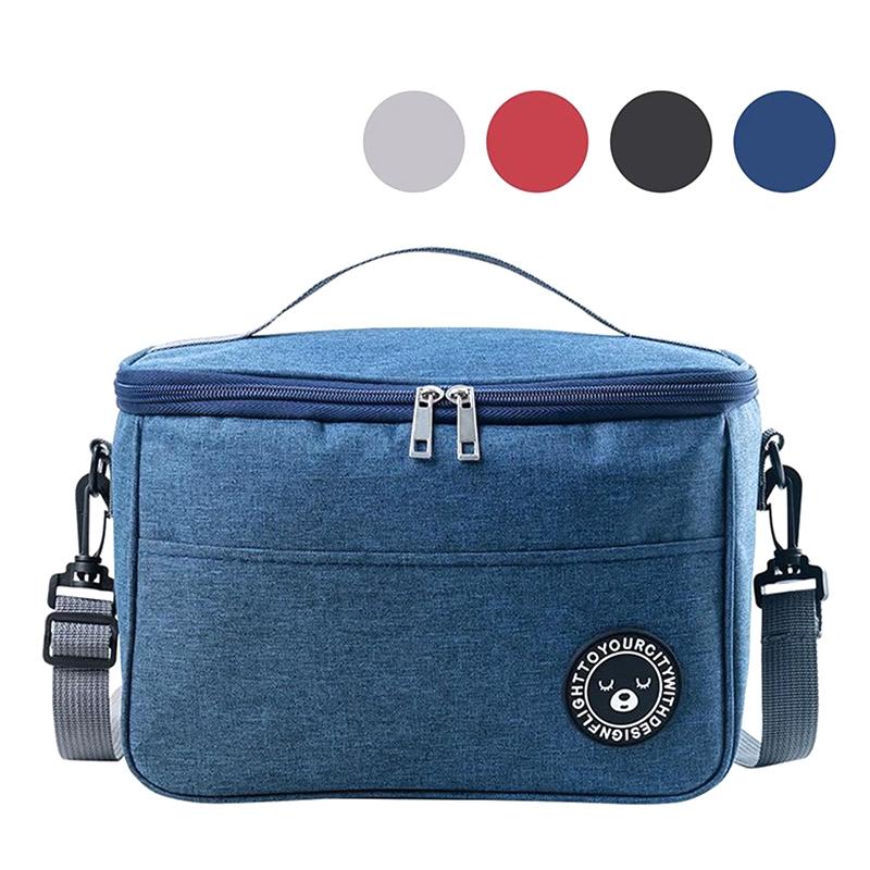 Portable Lunch Bag Thermal Insulated Lunch Box Tote Cooler Handbag Waterproof Backpack Bento Pouch Company Food Storage Bags