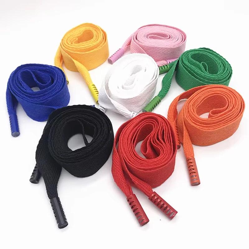 2cm Cotton Belt Sweatpants Drawstring Strap Metal Head Rope Hoodies Shoelace Decoration Accessories DIY Sewing Band Supplies