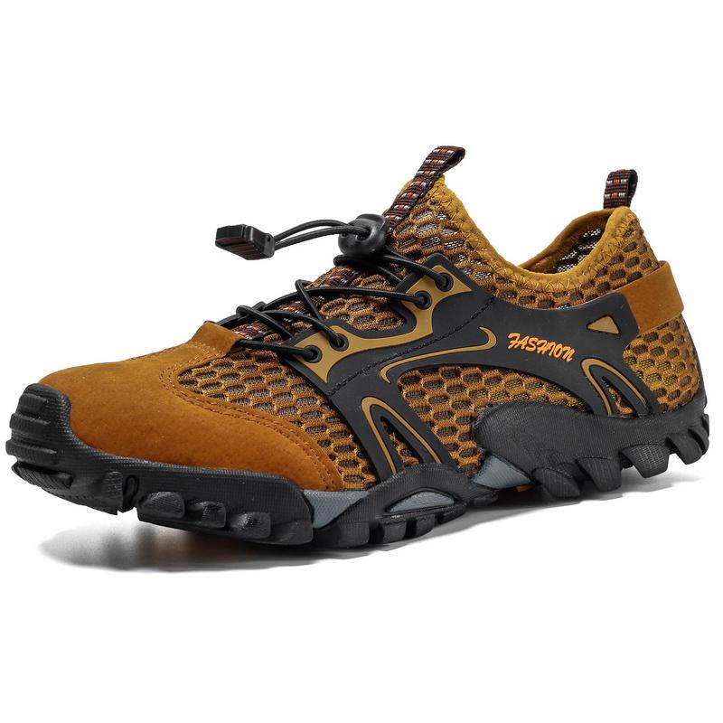Hiking Boots Mens Outdoor Athletic Sports Trail Running Shoes High-Top Barefoot Upstream Water ShoesTrekking Climbing Sneakers