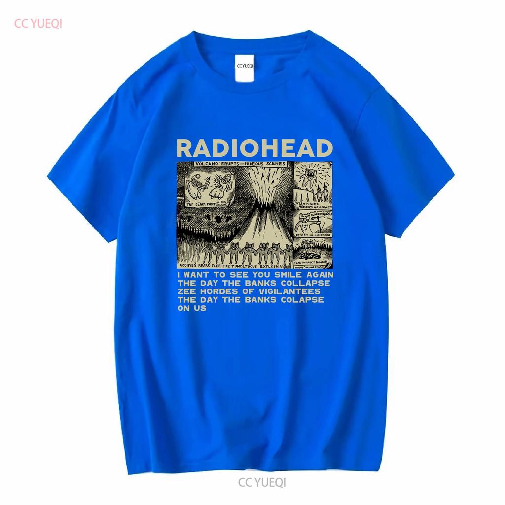 Radiohead We Escape Cotton 100 Forest Green T shirt NH14426 vintage Washed Casual Breathable Top For Everyday Wear Stretched
