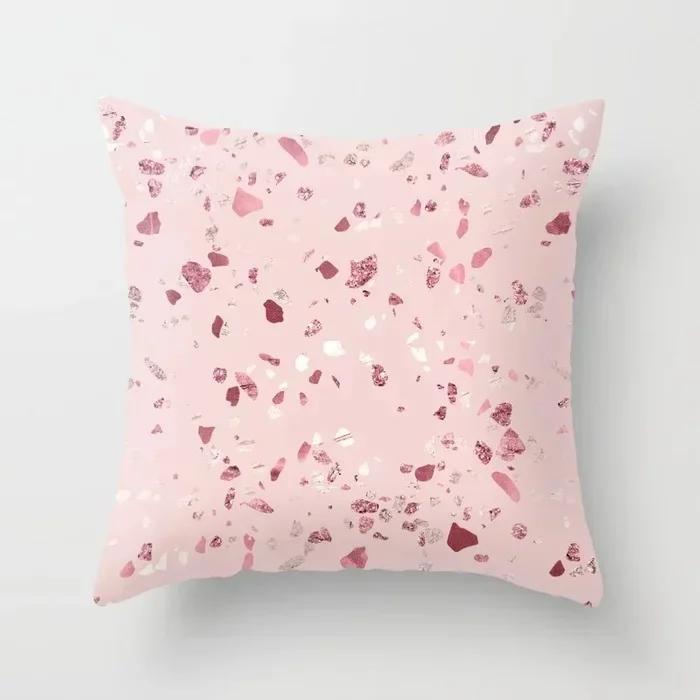 40X40/45X45CM Rose Gold Pink Geometry Print Cushion Covers Modern Nordic Livingroom Decorative Pillows Case Couch Throw Pillows