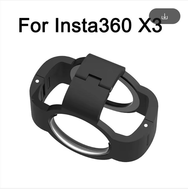 For Insta360 X3 Lens Guard Protective Cover for Insta360 X3 Panoramic Action Cameras Accessories чёрный
